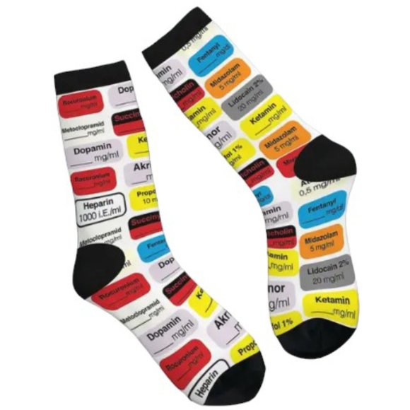 Doctor Medical Nurse Hospital Anesthesia Medication Unisex Winter Socks … - Picture 1 of 9